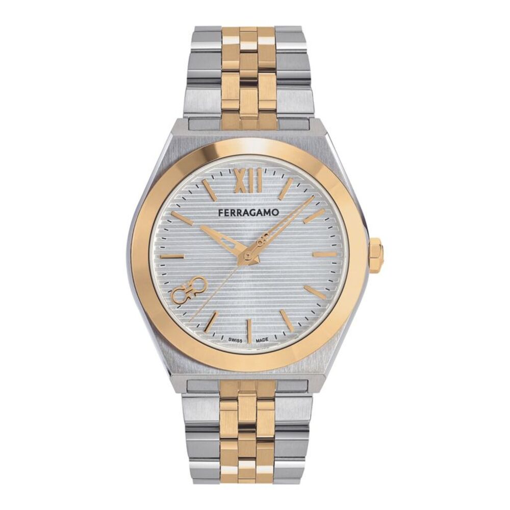 Ferragamo Vega New Bracelet Watch Two Tone Mens